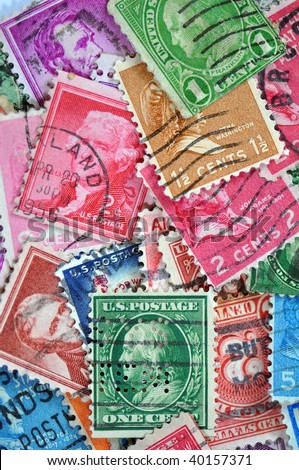 Vintage US Postage stamps collection used and franked