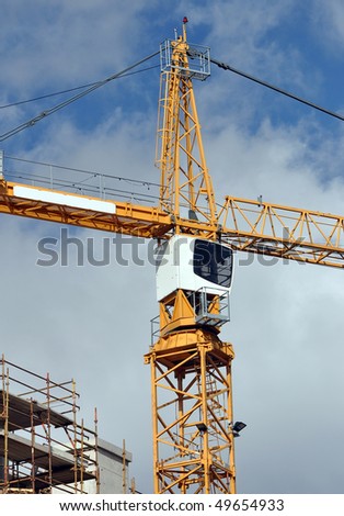 Construction crane on a major property development
