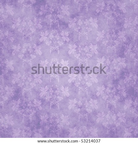 Lavender floral design on shiny vinyl