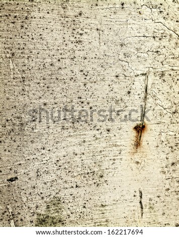 Close up high resolution photo of an old painted metal surface with some rust, mold and mildew on it. Great for backgrounds and overlays to add a grungy texture to your photos.