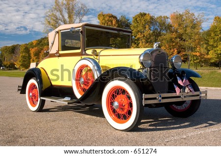 stock photo An old 1931 Ford Model A antique car