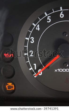 Indicators of a condition of the car, gasoline, tachometre