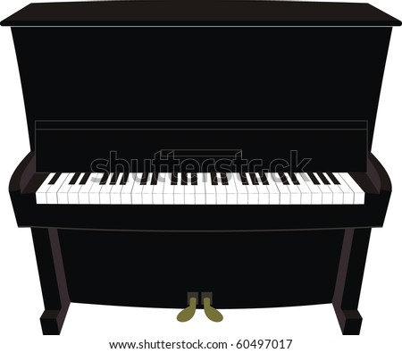 Cartoon Black Piano Stock Vector Illustration 60497017 : Shutterstock