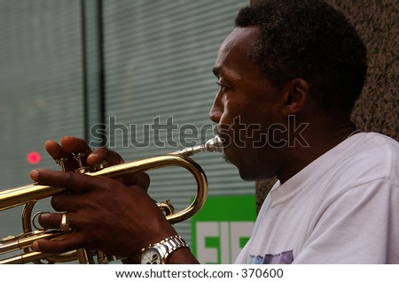 African American street musician, Minneapolis