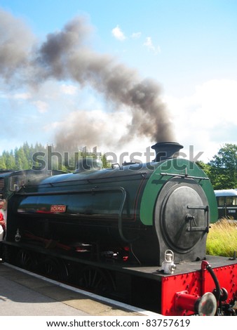 Steam train, Yorkshire, England.