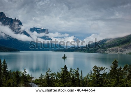 Wild Goose Island in Saint Marys Lake, Glacier National Park, Montana