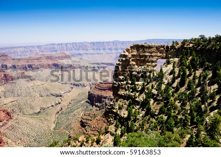 View of Angels window, north rim of the Grand Canyon National Park