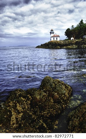 Lime Kiln Lighthouse near Friday Harbor on San Juan Island