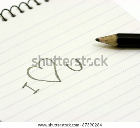 small notebook with a love I Love You Notebook. small notebook with a love