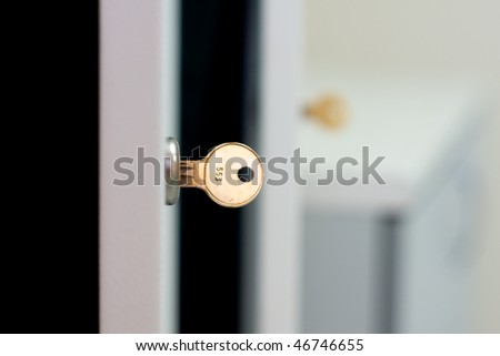a key in a open door