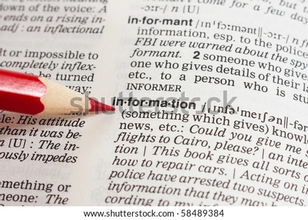 information dictionary information dictionary