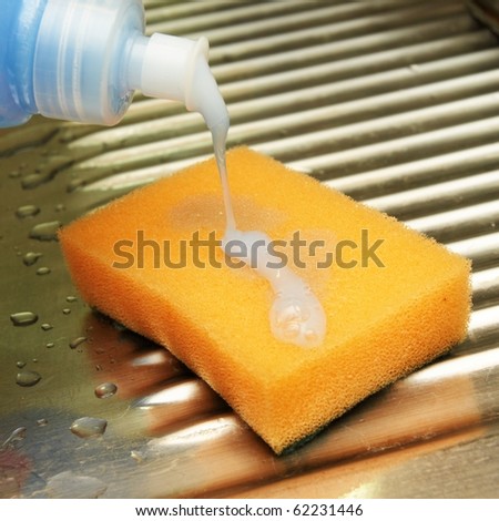 a sponge with the soap
