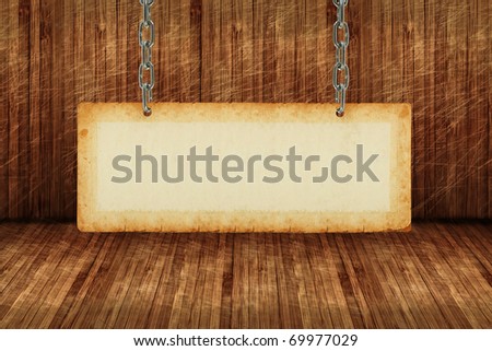 a paper banner on chain as a design element