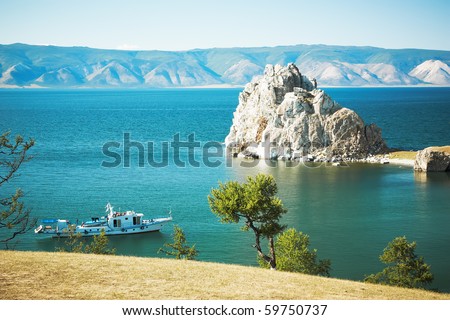 Mountain Burhan lake Baikal