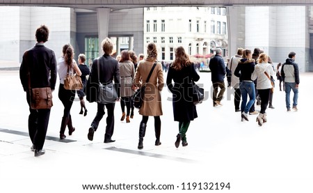 A group of young people Panorama Urban landscape A group of young people Panorama Urban landscape