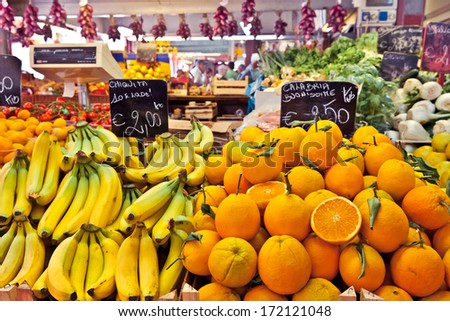 Fruit And Vegetable Market. Retail.
