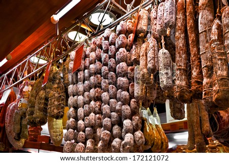 Meat products. Meat market.