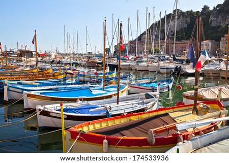 Port of Nice. Boats. Seascape.