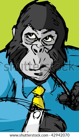 gorilla in office
