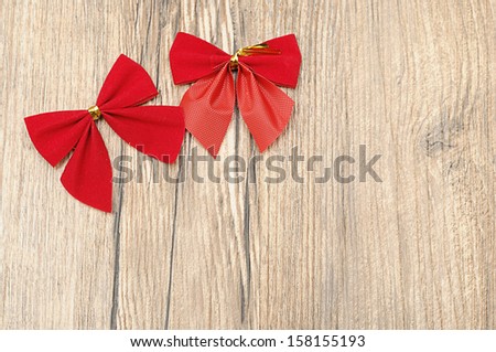 Red ribbons to decorate a Christmas tree