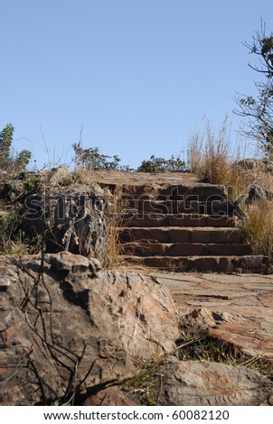 Stone steps in a nature reserve