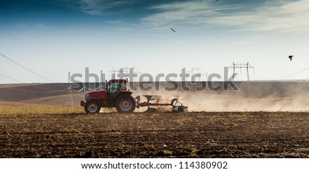 agriculture tractor-landscape