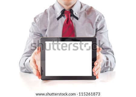 young  business man executive using a digital pc tablet