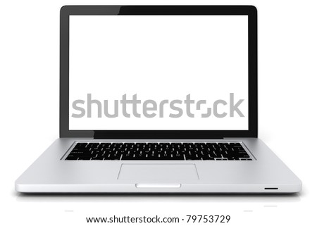 3D laptop isolated on white background 3D laptop isolated on white background