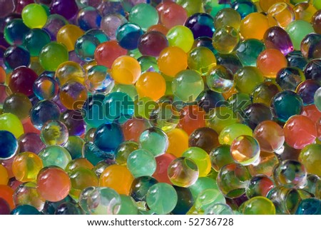 Transparent wet gel balls texture