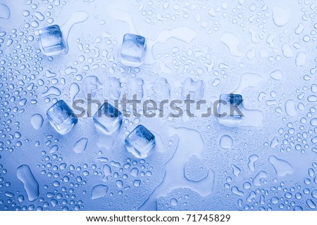 Ice cubes & aqua