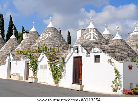 houses trulli painted alberobello puglia conical italy roofs symbols shutterstock search
