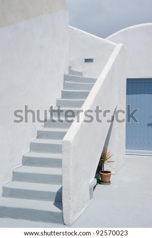 Greek architecture on Oia village,Santorini island,Greece