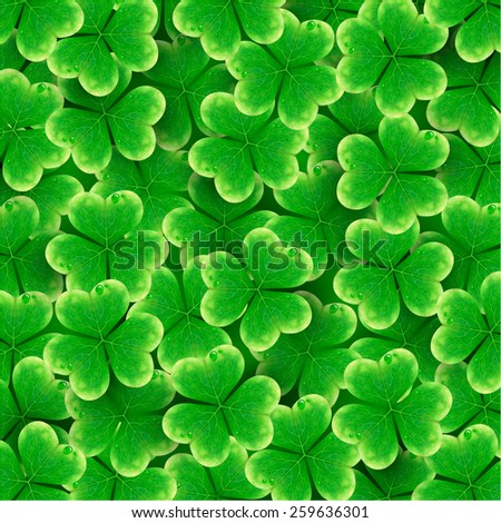 Clover leaves background. Green clover texture