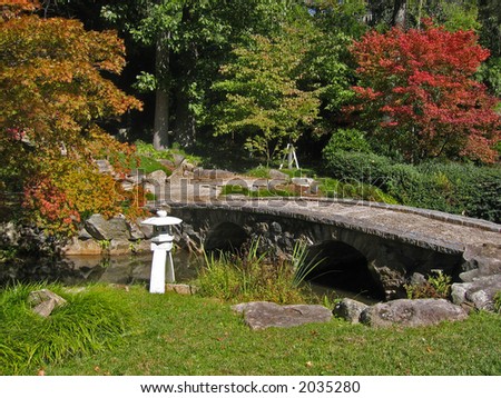 Autumn Scenery and Stone Pathway