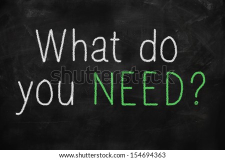 What do you need concept written on blackboard