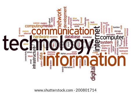 Information technology concept word cloud background