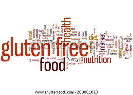 Gluten free concept word cloud background