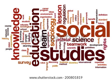 Social studies concept word cloud background