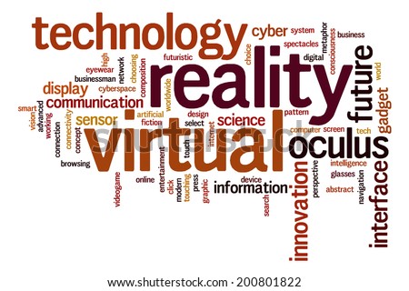 Virtual reality concept word cloud background
