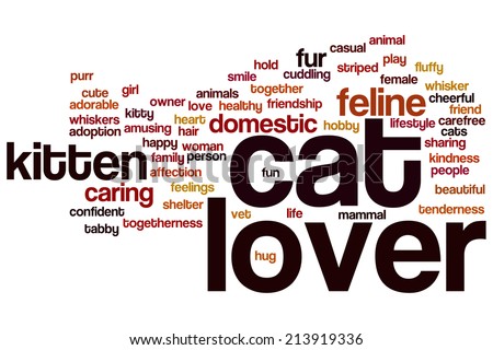 Cat lover concept word cloud background