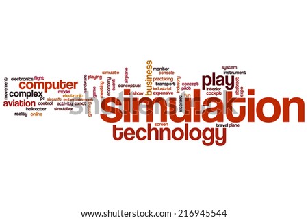 Simulation concept word cloud background