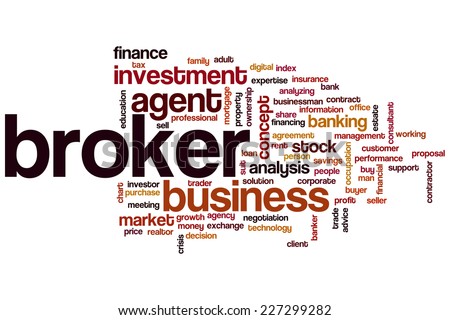 Broker word cloud concept