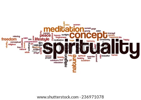 Spirituality word cloud concept