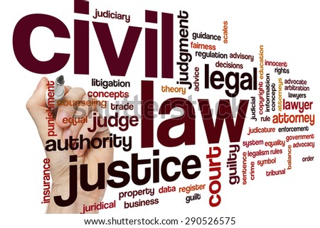 Civil law word cloud concept