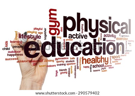 Physical education word cloud concept