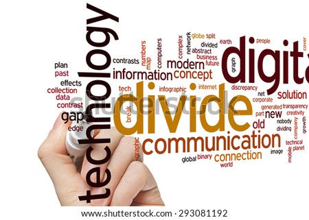 Digital divide concept word cloud background