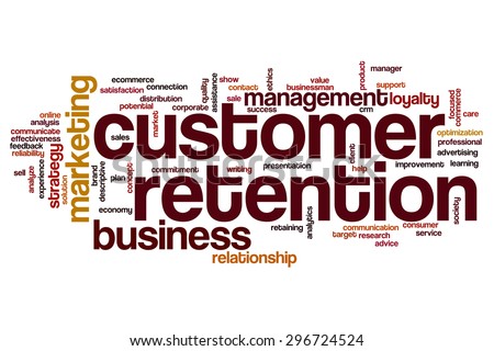 Customer retention word cloud