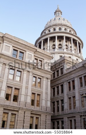 Texas State Capitol Building in Austin, made from native pink granite.