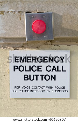 Emergency Police Call Button in a parking garage
