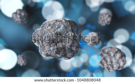 stem cells on a blurred background\
3D rendering
